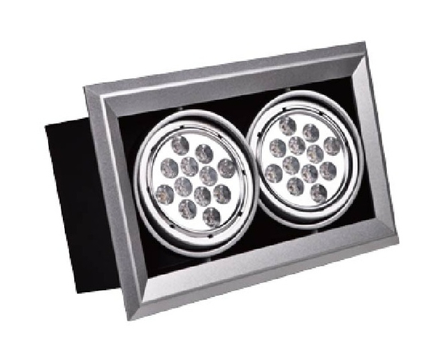 LED AR111雙燈方型嵌燈殼(光源另計)